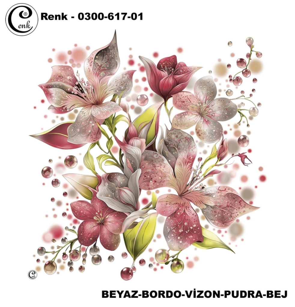 Cenk Desenli Oyalık Yazma - 0300-617