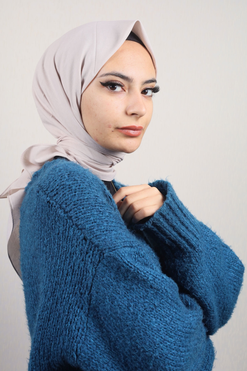 Shawl Secret Düz Renk Coton Eşarp - Desen-01